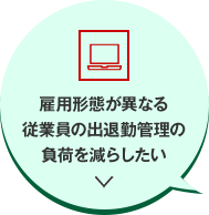 雇用形態が異なる従業員の出退勤管理の負荷を減らしたい