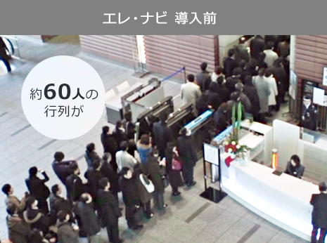 エレ・ナビ導入前 約60人も行列が